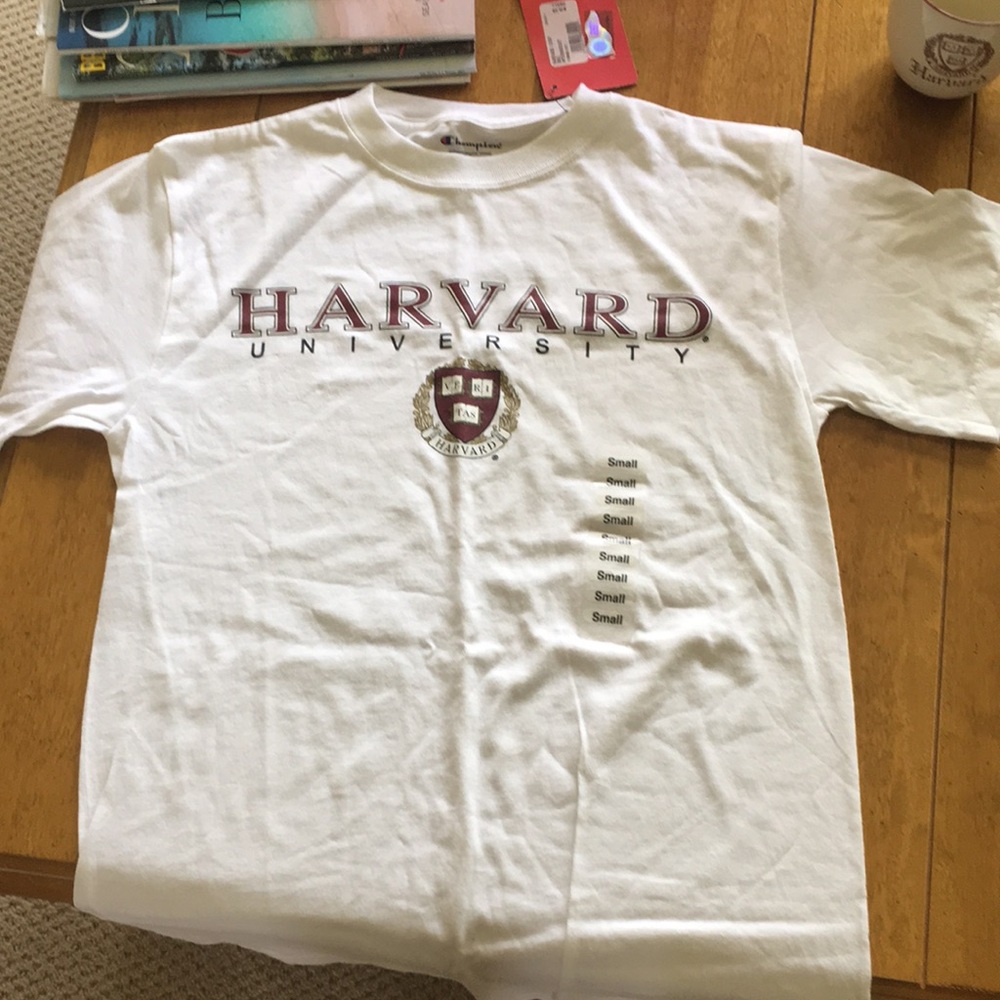 Harvard Size Small white short sleeve t shirt NWT